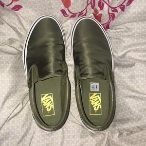 olive green vans, worn only a few times!